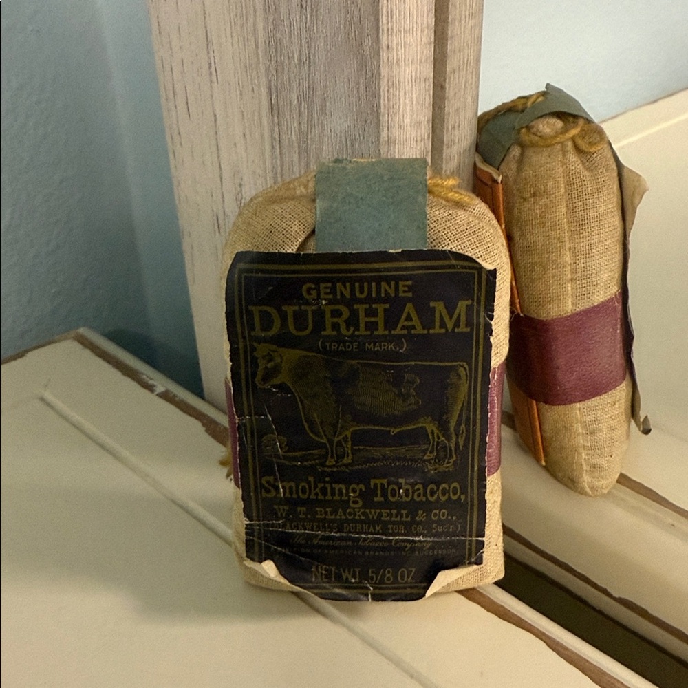 Vintage Bull Durham Tobacco Pouch w/ Original Insert – Advertising Ephemera